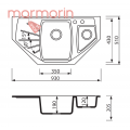          Кухонная мойка Marmorin FENCO TRAPEZIAL 1.5B 1D       