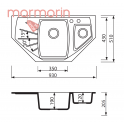          Кухонная мойка Marmorin FENCO TRAPEZIAL 1.5B 1D       
