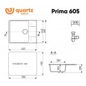 Кухонная мойка Ulgran Quartz Prima 605